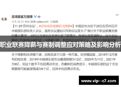 职业联赛降薪与赛制调整应对策略及影响分析